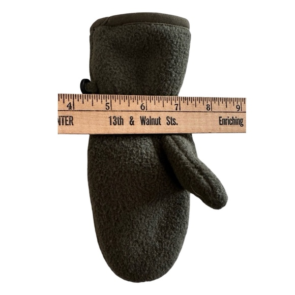 L.L. BEAN Kids Fleece 1-Finger Gloves Size KIDS XXS Green Double Layered - Picture 8 of 11